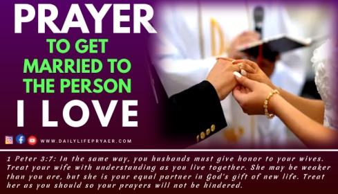 Prayer to Get Married to the Person I Love