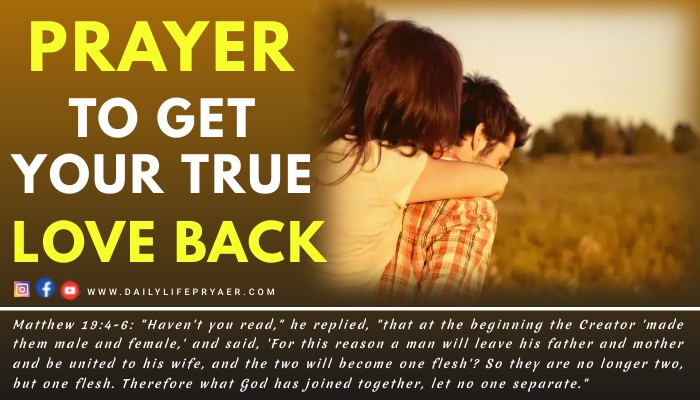 Prayer to Get Your True Love Back