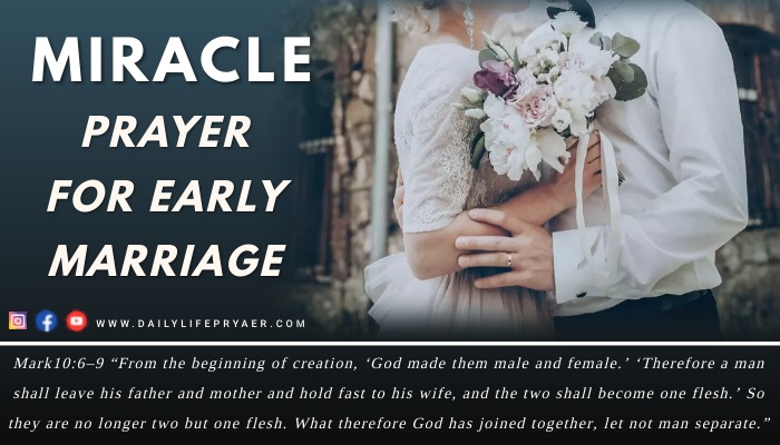 Miracle Prayer for Early Marriage