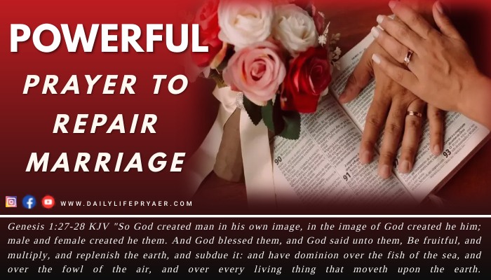 Powerful Prayer to Repair Marriage