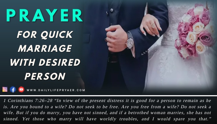 Prayer for Quick Marriage with Desired Person