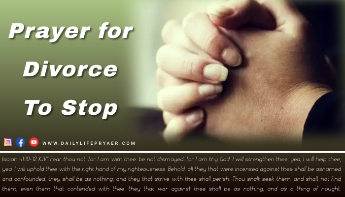 Prayer for Divorce to Stop