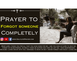 Prayer to Forget Someone Completely