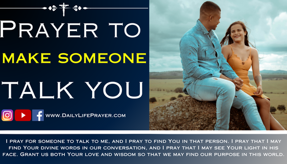 Prayer to Make Someone Talk to You Again